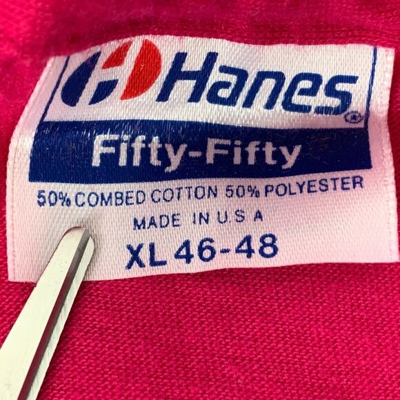 Vintage Houston YMCA Cook Off T Shirt Mens Large Texas 80s Made In USA Tee Pink - Picture 5 of 6